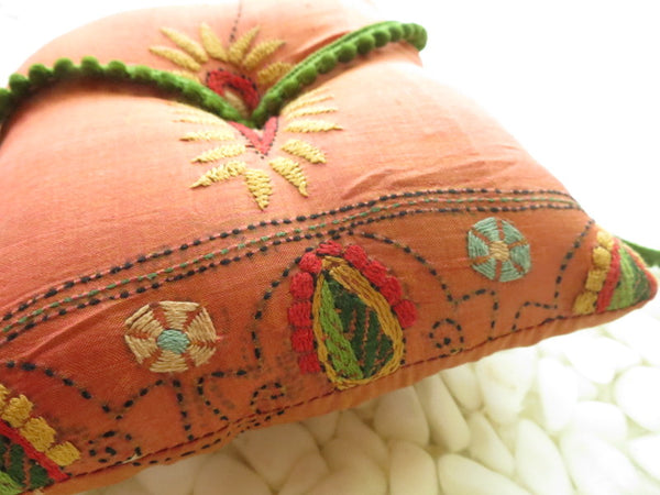 Beautifully detailed Embroidered Ring Bearer Pillow