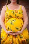 Sunflower Maternity Dress in Smocking Maxi Style