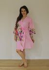 Pink Floral Maternity Hospital Gown