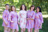 Faded Flowers Pattern Bridesmaids Robes|Lilac Faded Flowers Pattern Bridesmaids Robes|Faded Flowers
