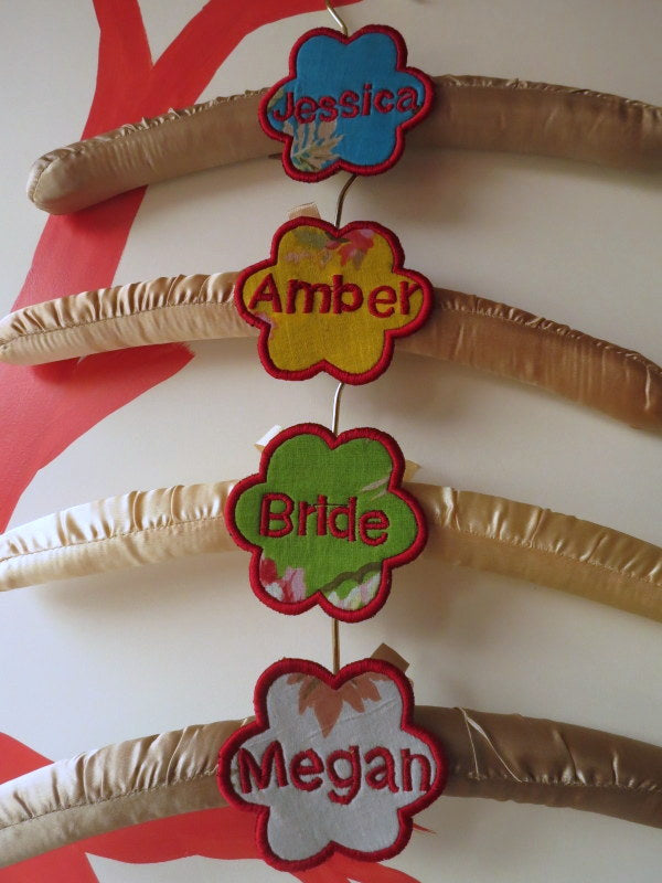Baby Name Floral Emblems - Personalized Hangers