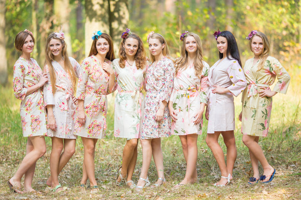 Nude Wedding Colors Bridesmaids Robes