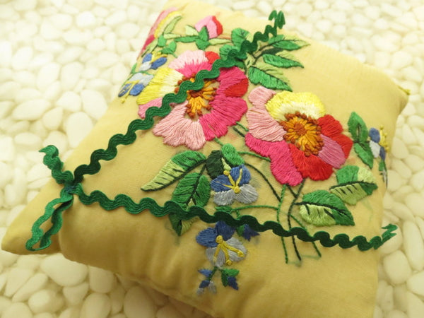 Beautifully detailed Embroidered Ring Bearer Pillow