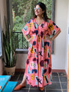 Abstract Antics "Timeless" Style Kaftan | Soft Jersey Knit Organic Cotton | Perfect Loungewear House Dress