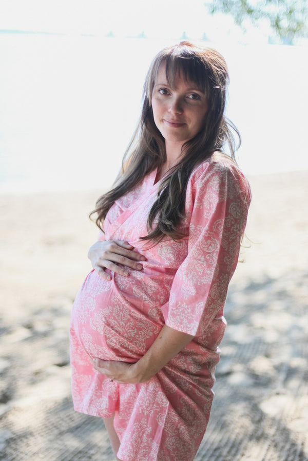 New *String Robe* Knee Length Maternity Hospital Gown