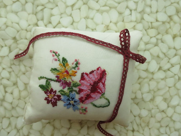 One of a kind embroidered Ring Bearer Pillow