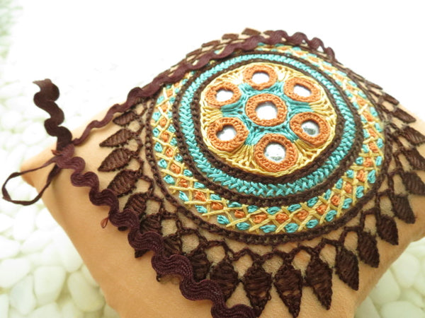 One of a kind embroidered Ring Bearer Pillow