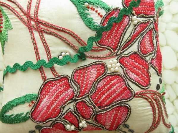 Beautifully detailed Embroidered Ring Bearer Pillow