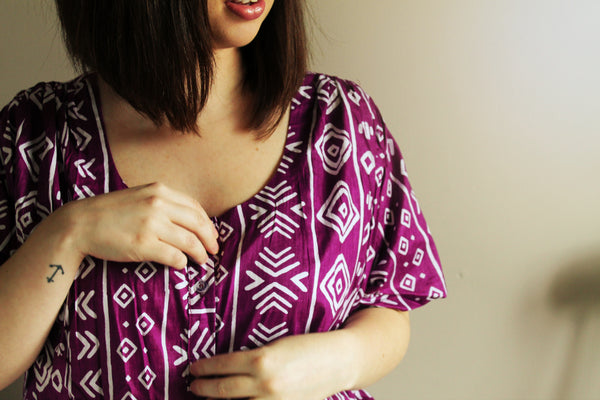 Aztec Front Buttoned Muumuu