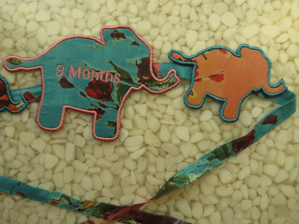 9 Months Cute Elephants Maternity Sash