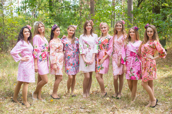 Assorted Pink Bridesmaids Robes