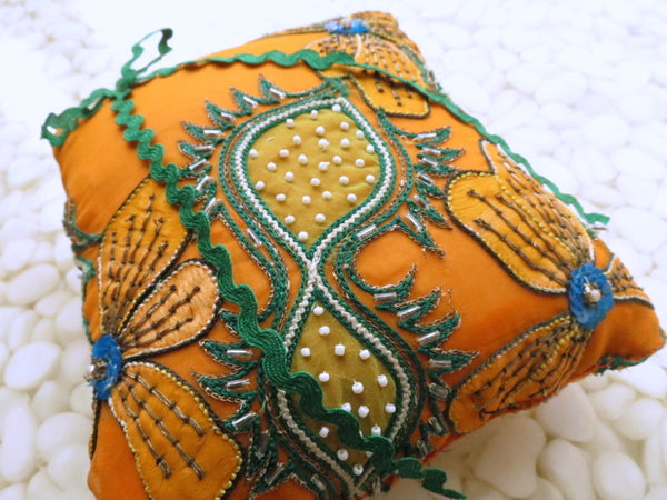 Beautifully detailed Embroidered Ring Bearer Pillow