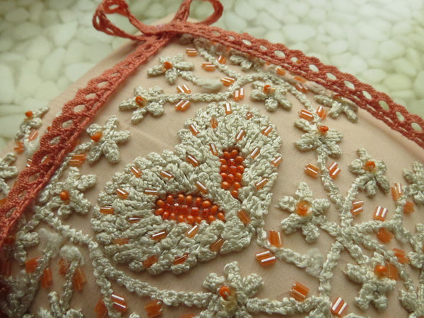 One of a kind embroidered Ring Bearer Pillow