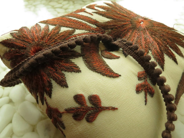 Beautifully detailed Embroidered Ring Bearer Pillow