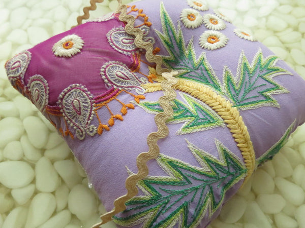 One of a kind embroidered Ring Bearer Pillow