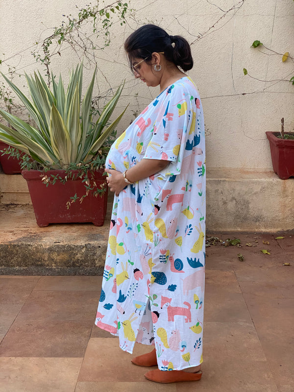 My Baby Zoo in White Maternity