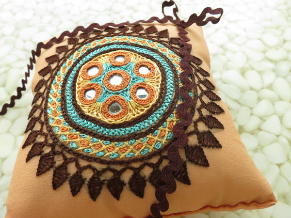 One of a kind embroidered Ring Bearer Pillow