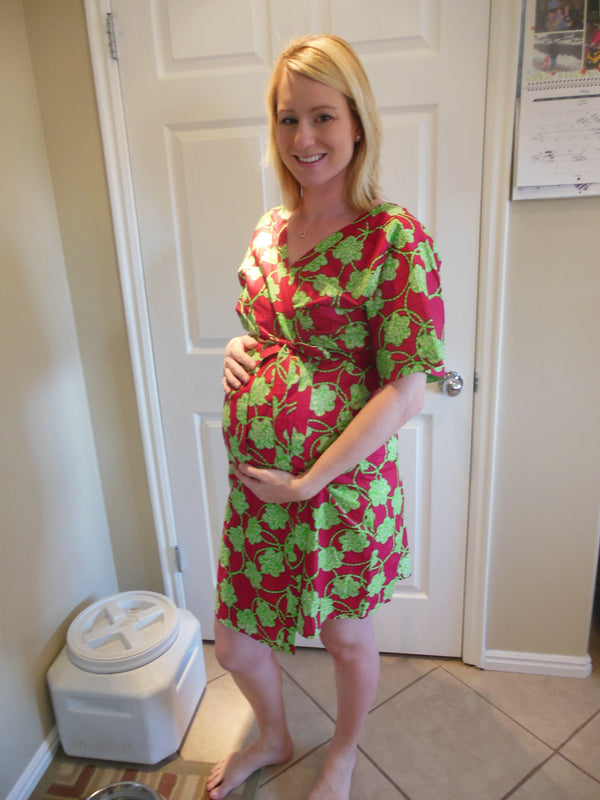 Back Zippered Maternity Hospital Gown