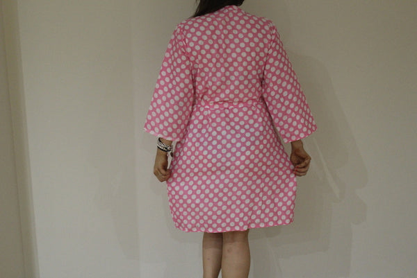 Pink Polka Dots Maternity Hospital Gown
