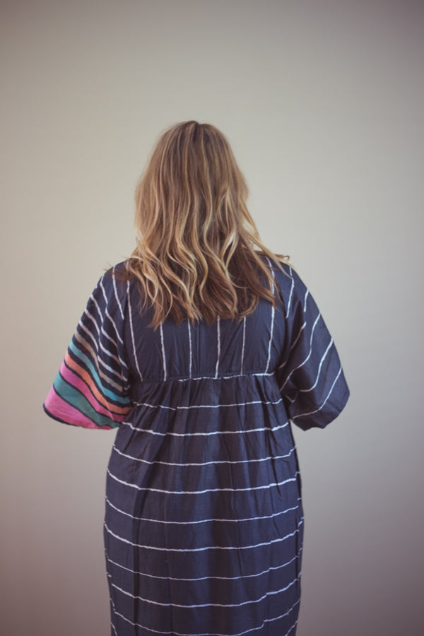 Empire Waist Butterfly Sleeves Maternity Kaftan