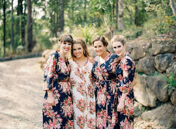 Dark Blue Bridesmaids Robes