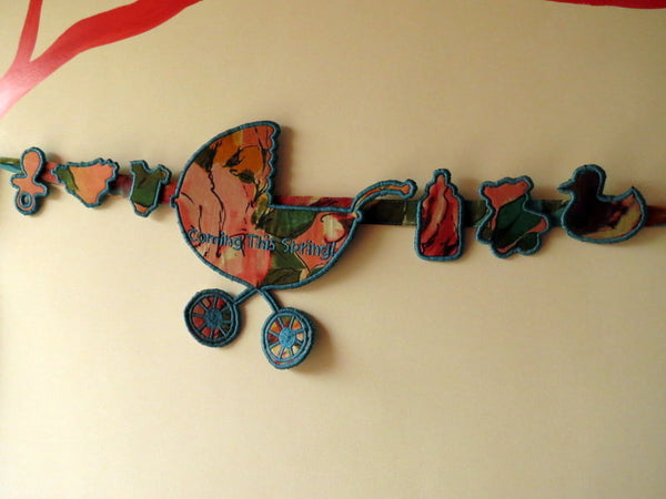 Baby Carriage Maternity Sash