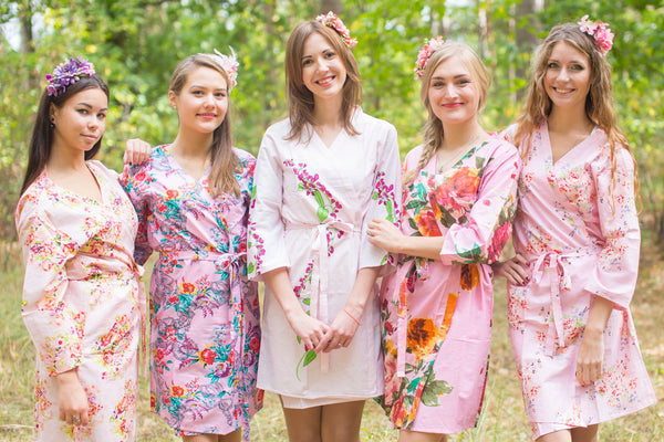 Assorted Pink Bridesmaids Robes