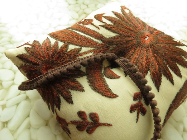 Beautifully detailed Embroidered Ring Bearer Pillow