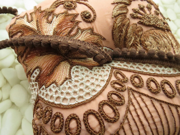 Beautifully detailed Embroidered Ring Bearer Pillow