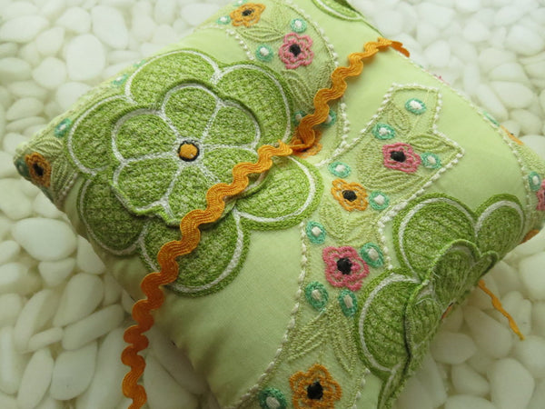 Beautifully detailed Embroidered Ring Bearer Pillow