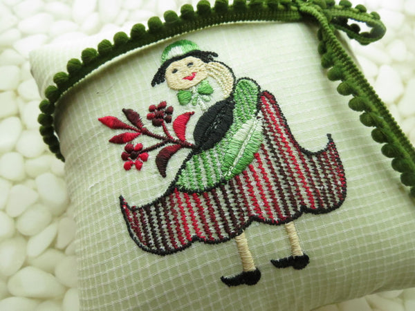 One of a kind embroidered Ring Bearer Pillow