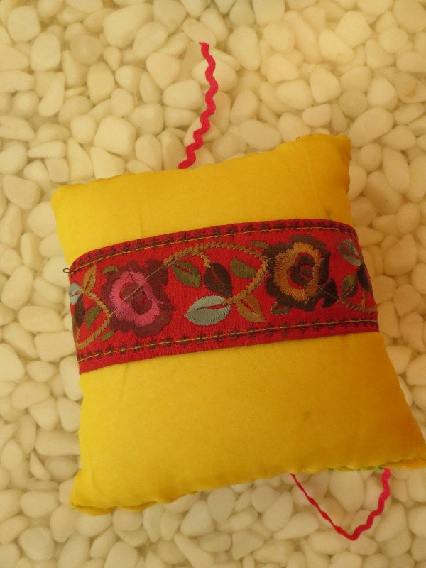 Beautifully detailed Embroidered Ring Bearer Pillow