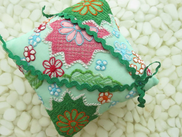 Beautifully detailed Embroidered Ring Bearer Pillow