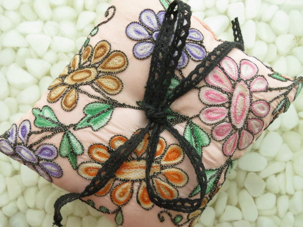 One of a kind embroidered Ring Bearer Pillow