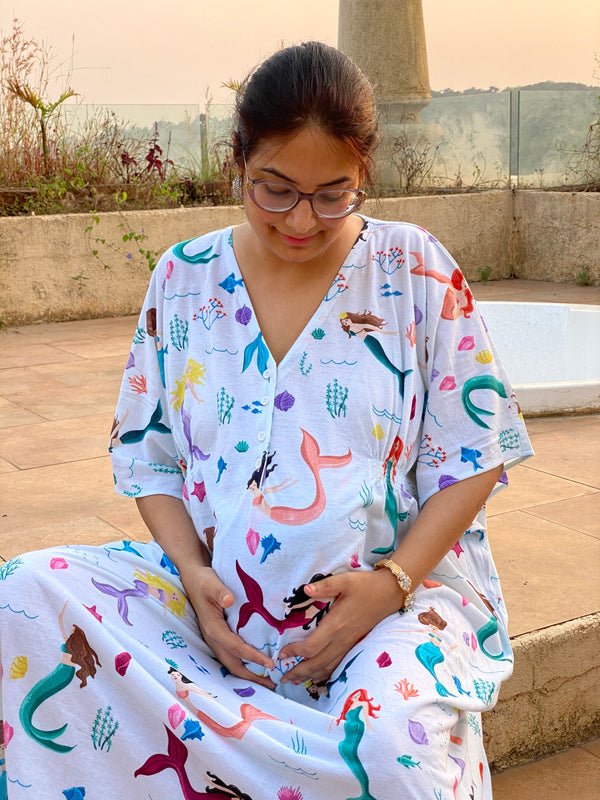 Singing Mermaids in White Maternity