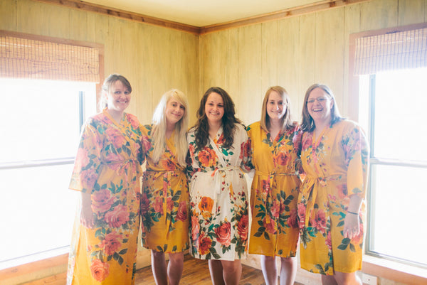 Yellow Bridesmaids Robes|6|4|D SERIES|D SERIES 2|BIG FLOWER ROBES|BIG FLOWER ROBES2|BIG FLOWER2