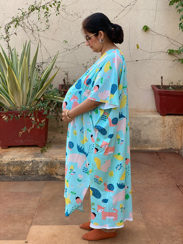 My Baby Zoo in Light Blue Maternity