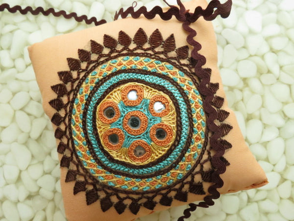 One of a kind embroidered Ring Bearer Pillow