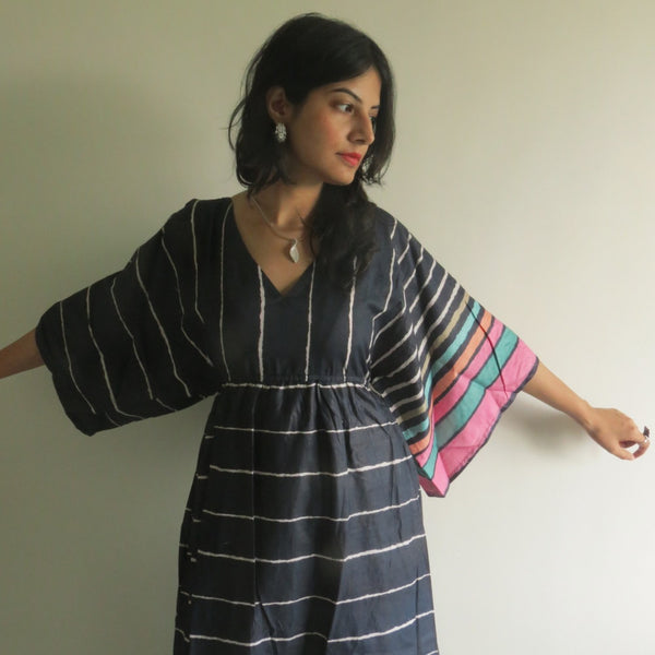 Empire Waist Butterfly Sleeves Maternity Kaftan