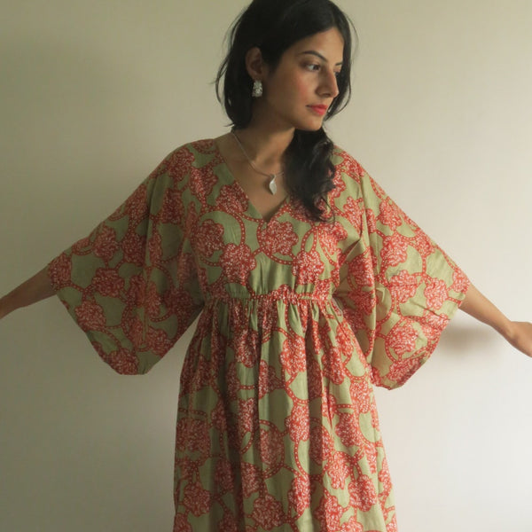 Butterfly Sleeves Empire Waist Maternity Kaftan