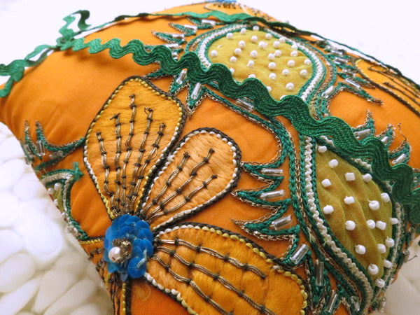 Beautifully detailed Embroidered Ring Bearer Pillow