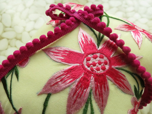 One of a kind embroidered Ring Bearer Pillow