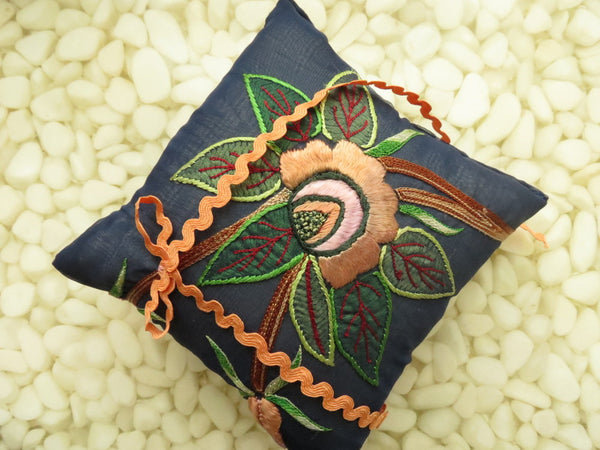 Beautifully detailed Embroidered Ring Bearer Pillow