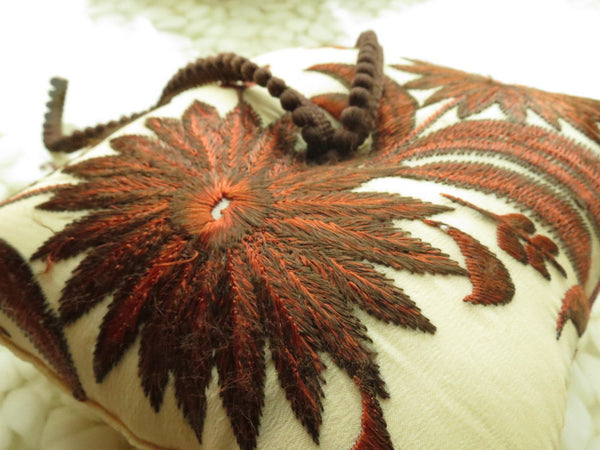 Beautifully detailed Embroidered Ring Bearer Pillow