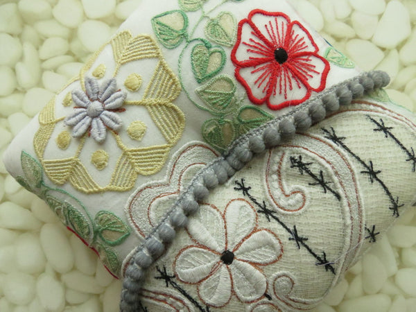 One of a kind embroidered Ring Bearer Pillow
