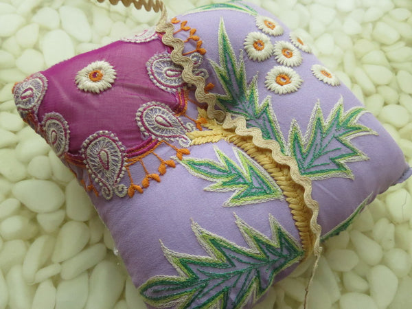 One of a kind embroidered Ring Bearer Pillow