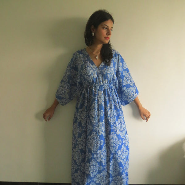 Empire Waist Dress Butterfly Sleeves Maternity Kaftan