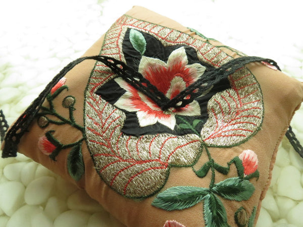 Beautifully detailed Embroidered Ring Bearer Pillow