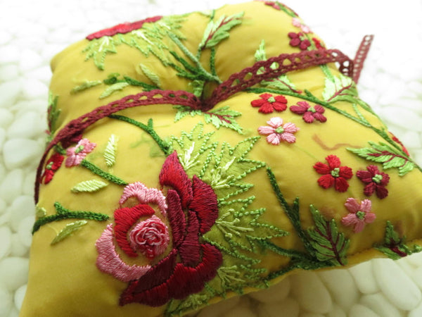Beautifully detailed Embroidered Ring Bearer Pillow