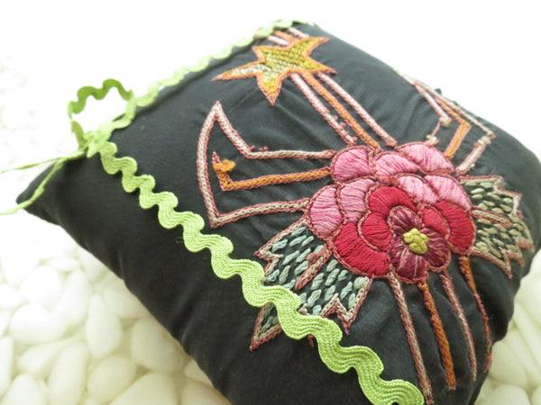 One of a kind embroidered Ring Bearer Pillow